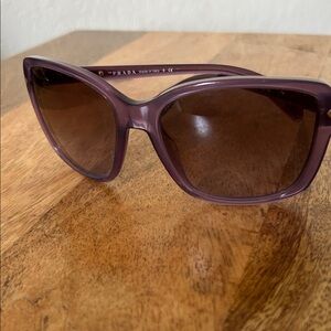Prada Purple Cat-Eye Sunglasses with Brown Lenses